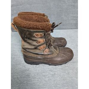 Sorel Men's‎ 79Caribou Made In Canada Kaufman Waterproof Winter Boots Wool Lined